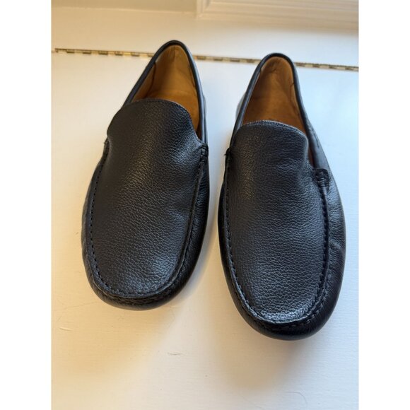 Massimo Matteo Venetian Driver Black Leather Loafers Size 7 Mens NEW [jb] - Picture 4 of 11